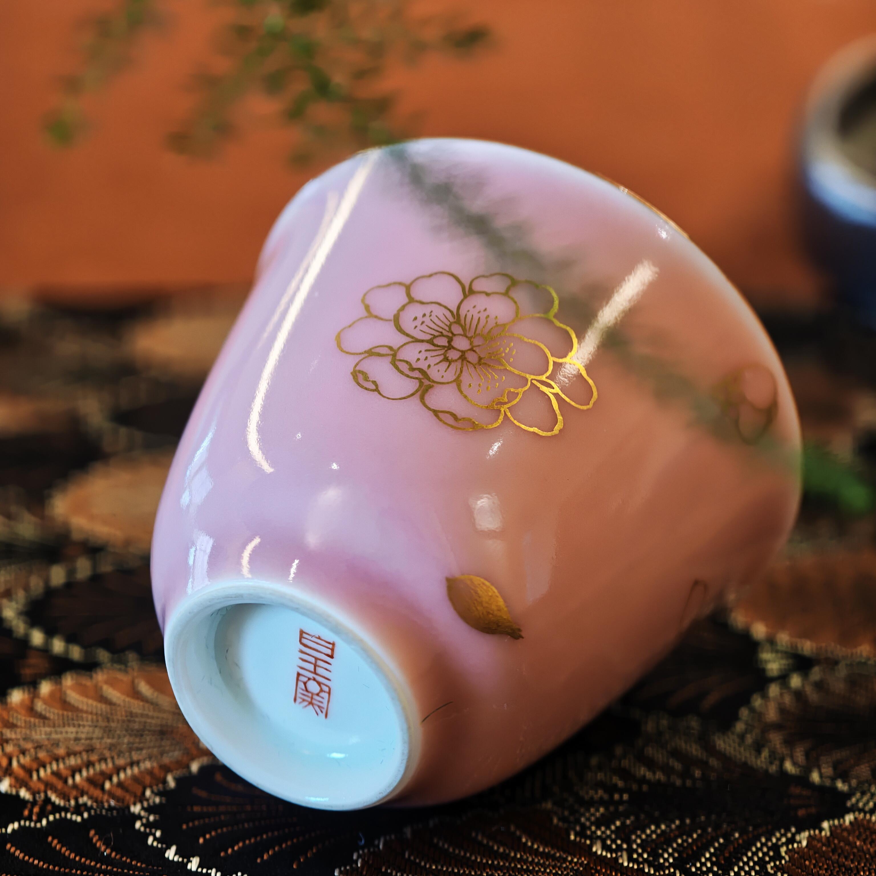 雅玩三生三世水点桃花单杯
