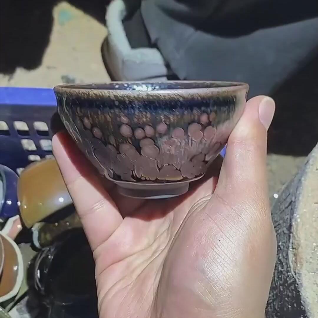 建盏彩金油滴=D0011