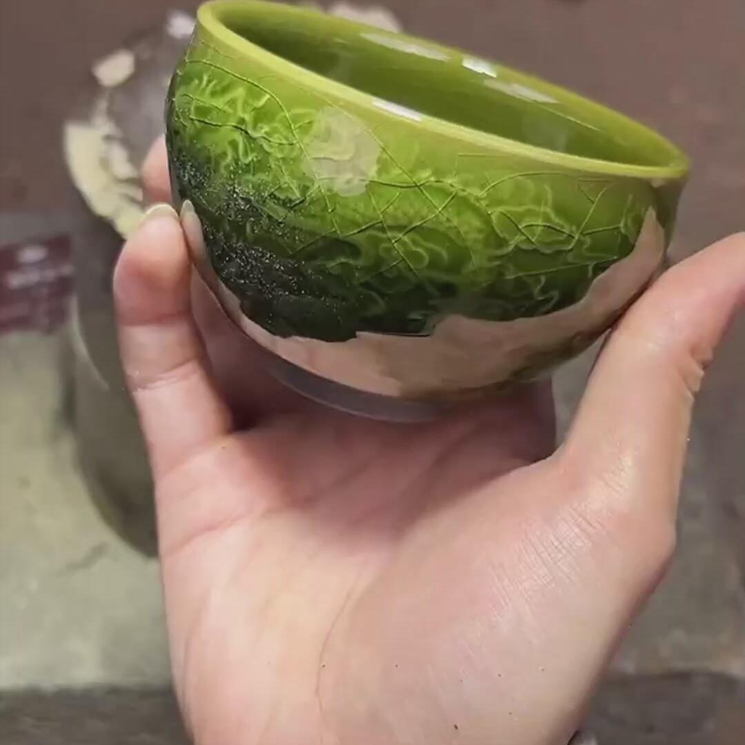 绿龙凤盏