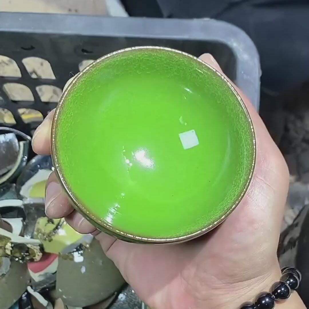建盏绿冰裂盏=D0051