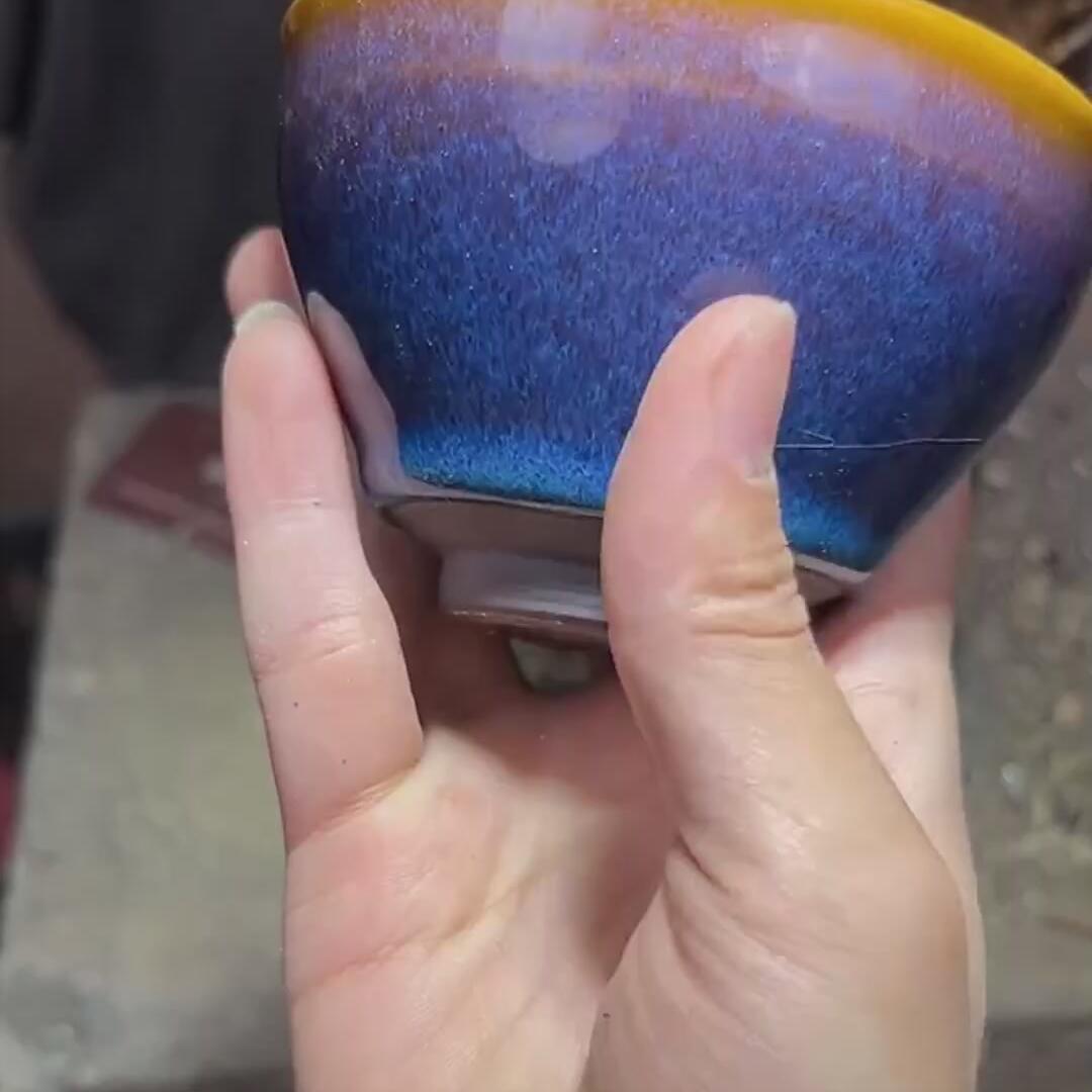 回蓝茶盏