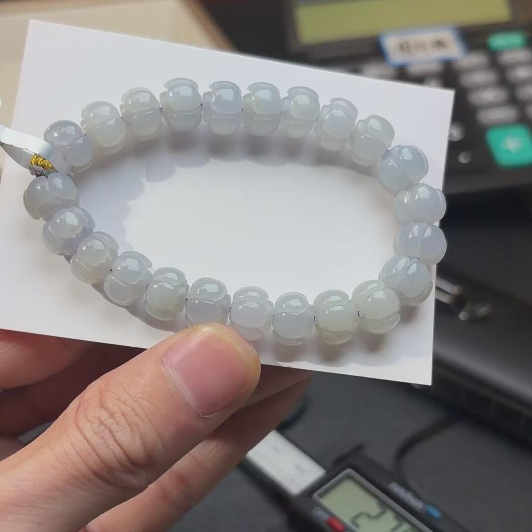 244----欧弟翡翠莲花珠串