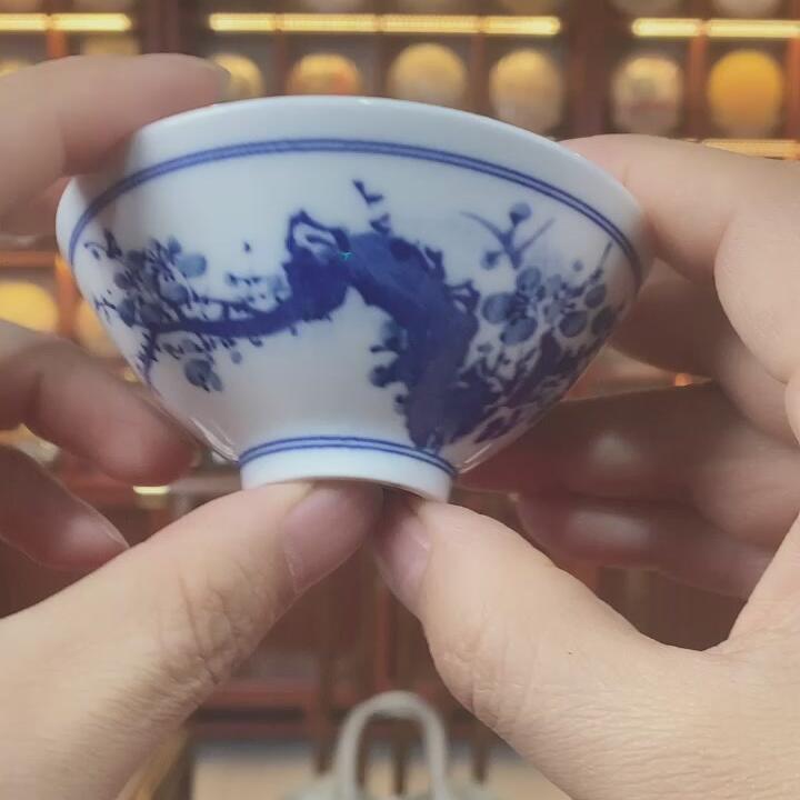 景德镇梅花斗笠杯
