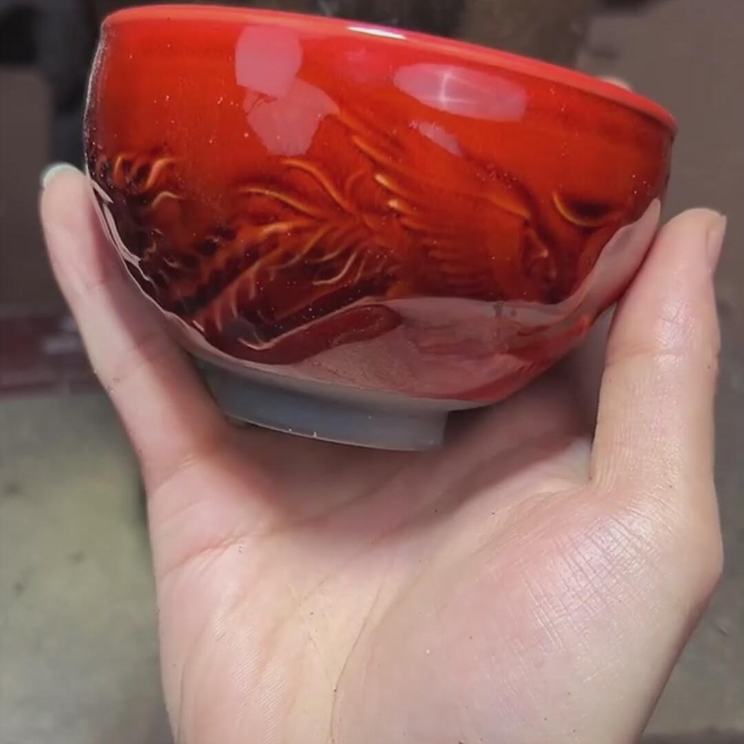 红龙凤盏