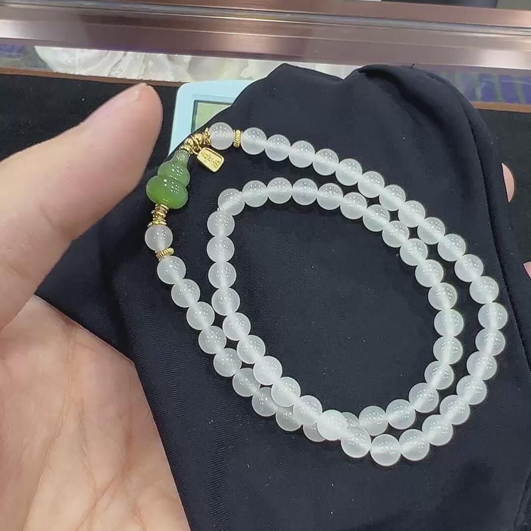 白玉手串双圈6mm左右