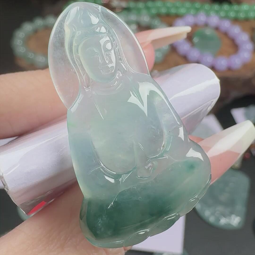 455--杰伦翡翠饰品观音