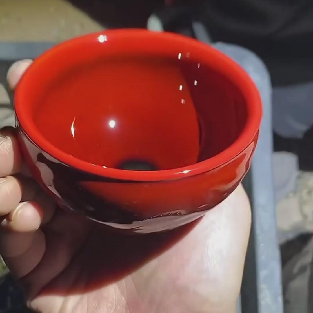 建盏红龙凤盏=D0049