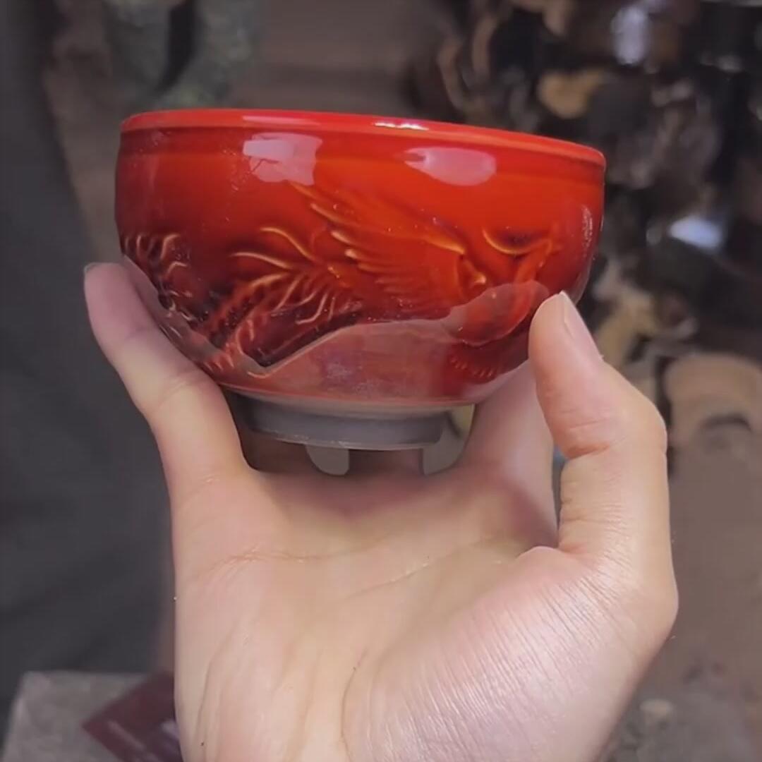 红龙凤盏