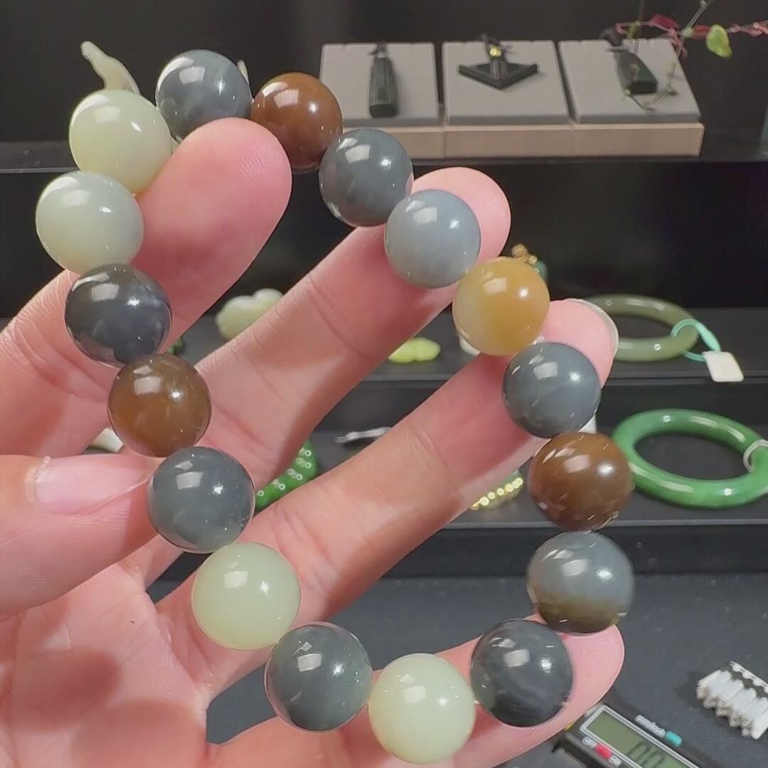 F3334和田玉 手串 卡12