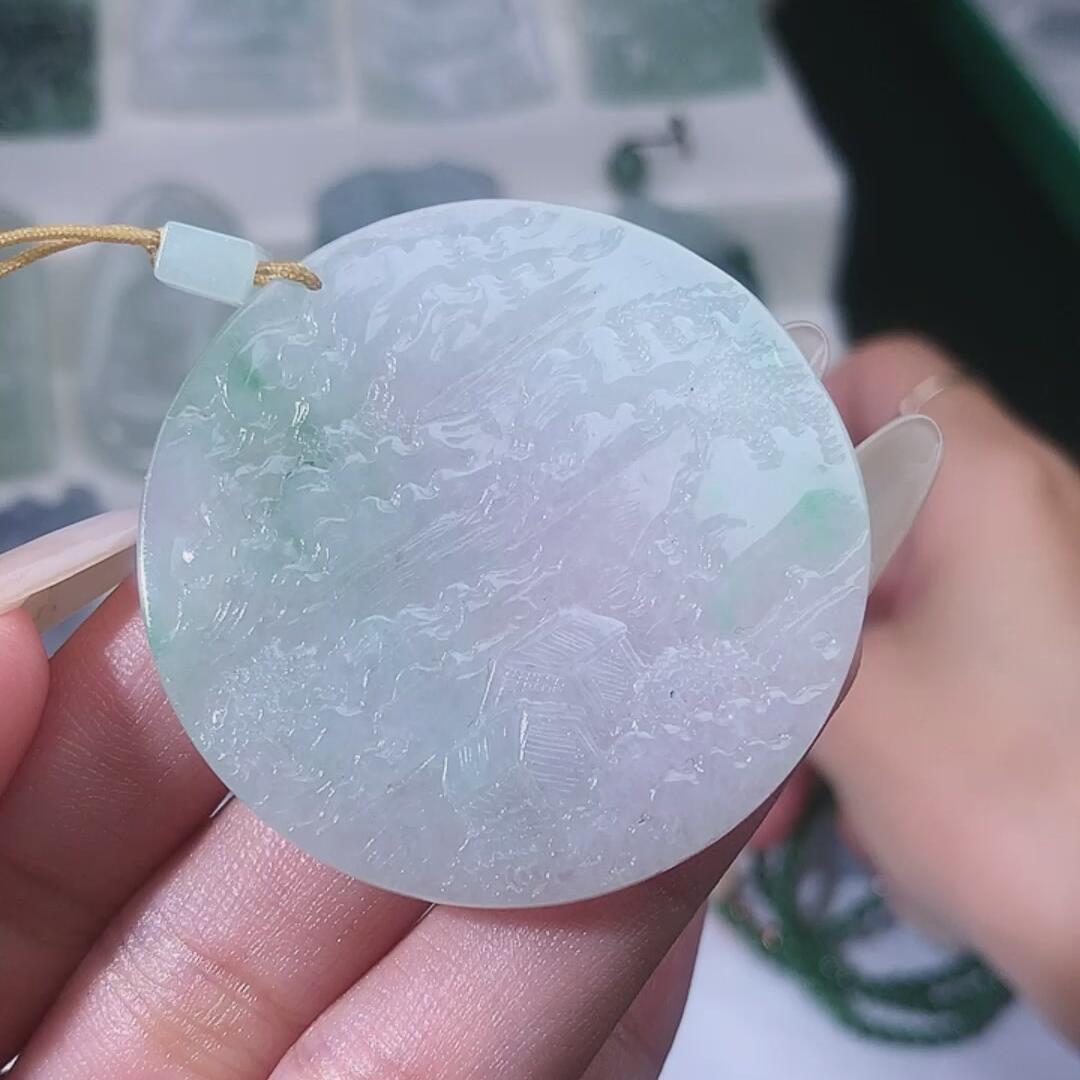95--翡翠 毛货 山水