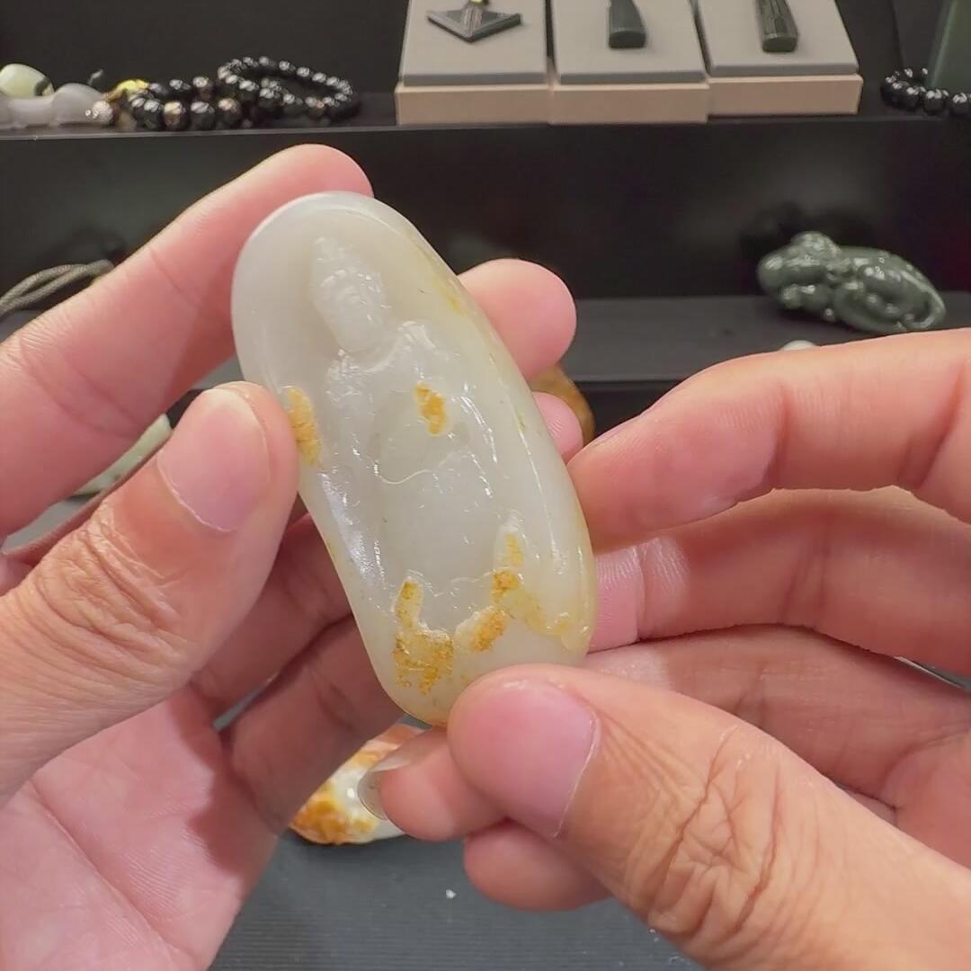 F011和田玉 籽料观音