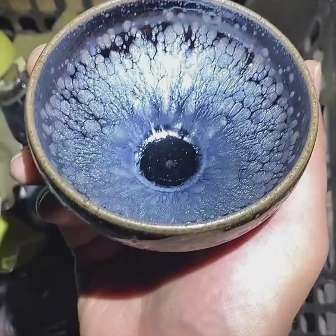 建盏蓝油滴盏=D0003