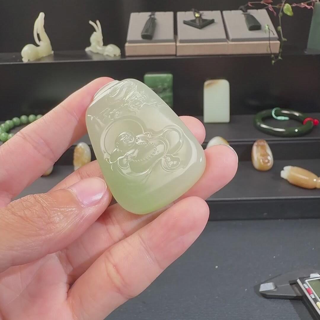 F702和田玉 弥勒佛 牌子