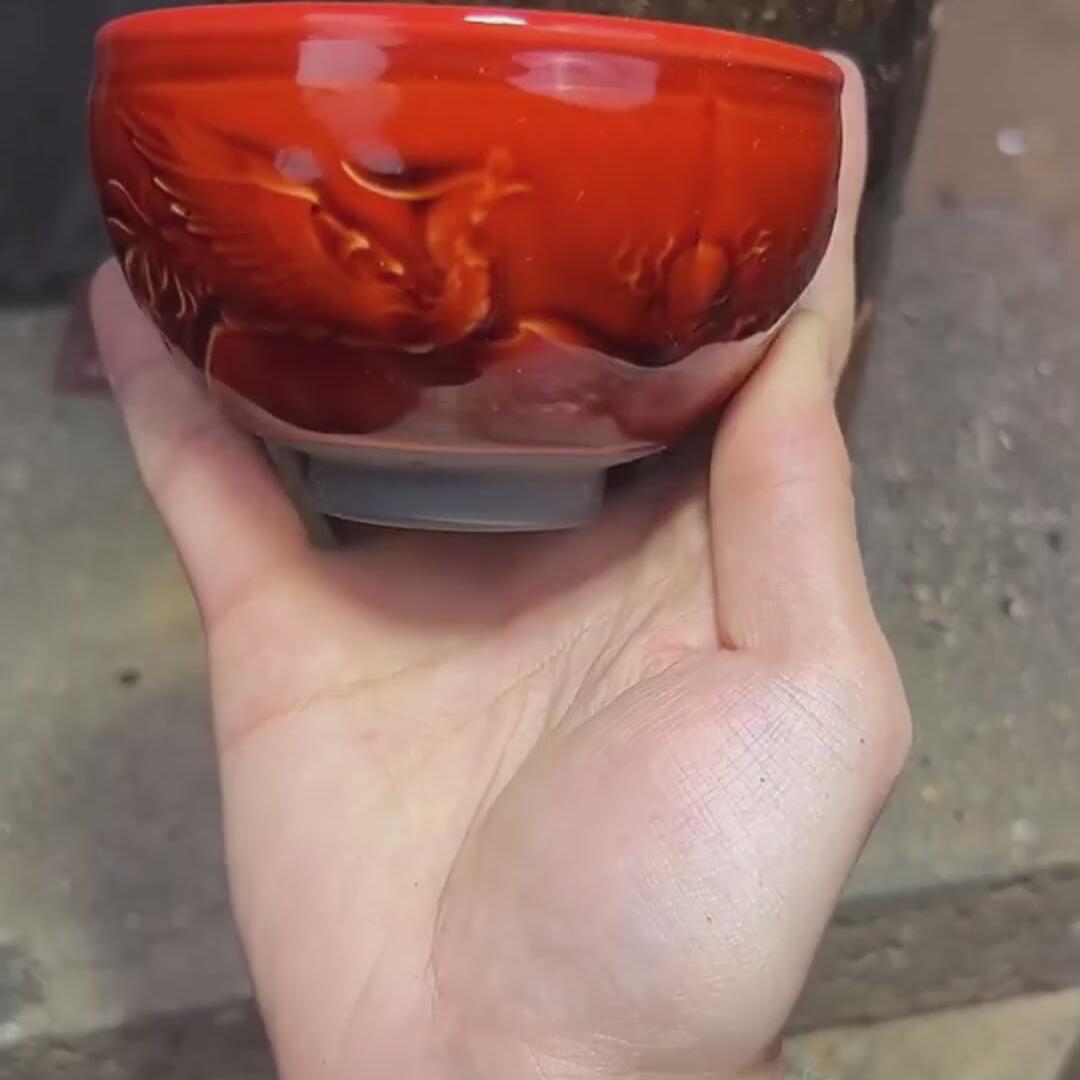 红龙凤盏