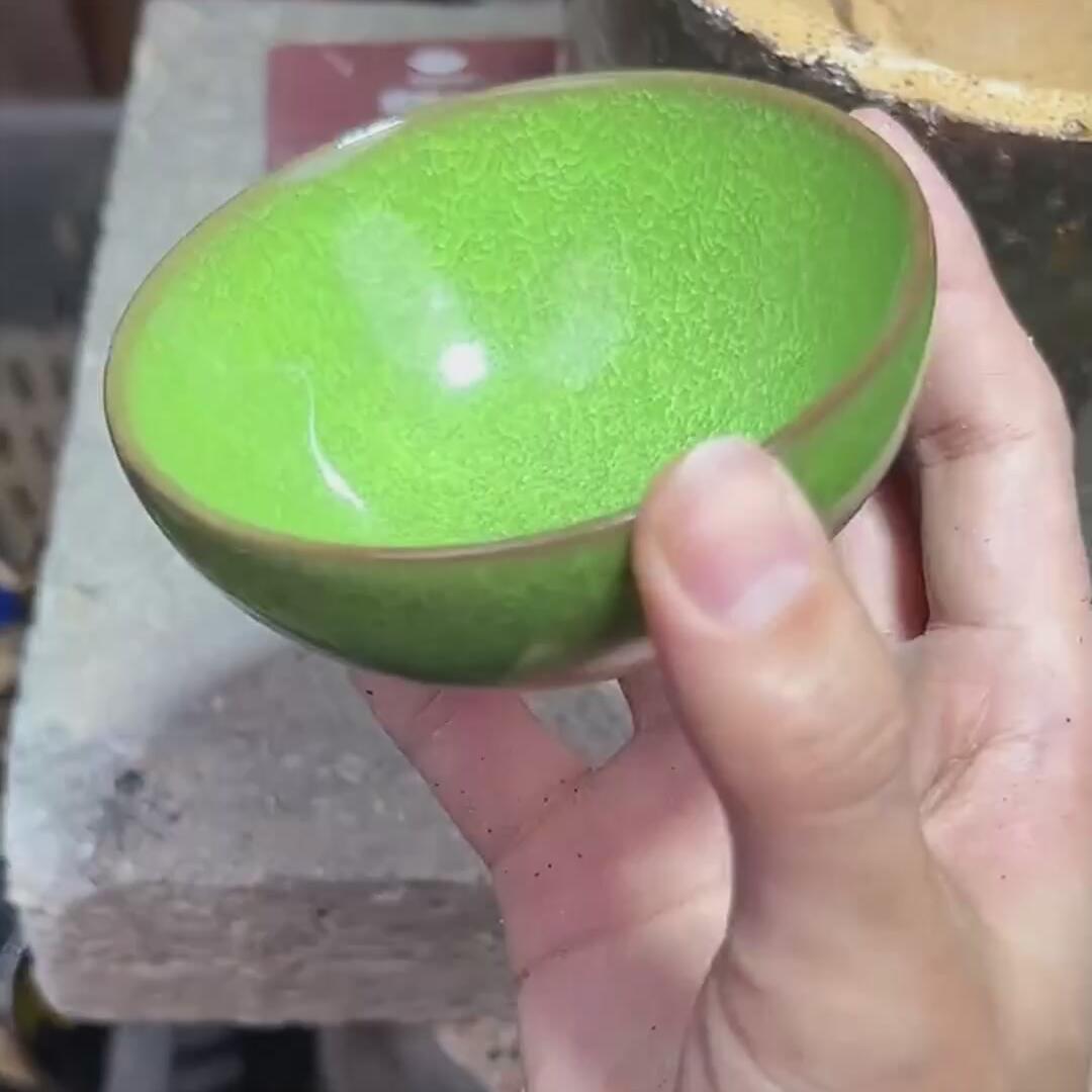 绿冰裂盏