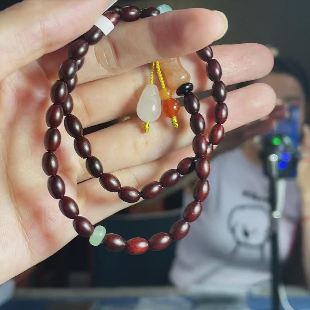 小叶紫檀米粒珠5*7-198-19