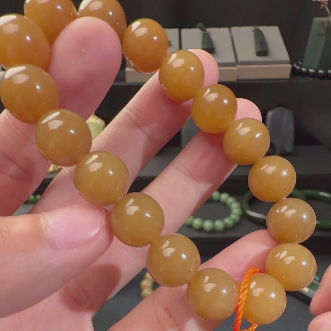 F19 和田玉 糖串 卡11.8