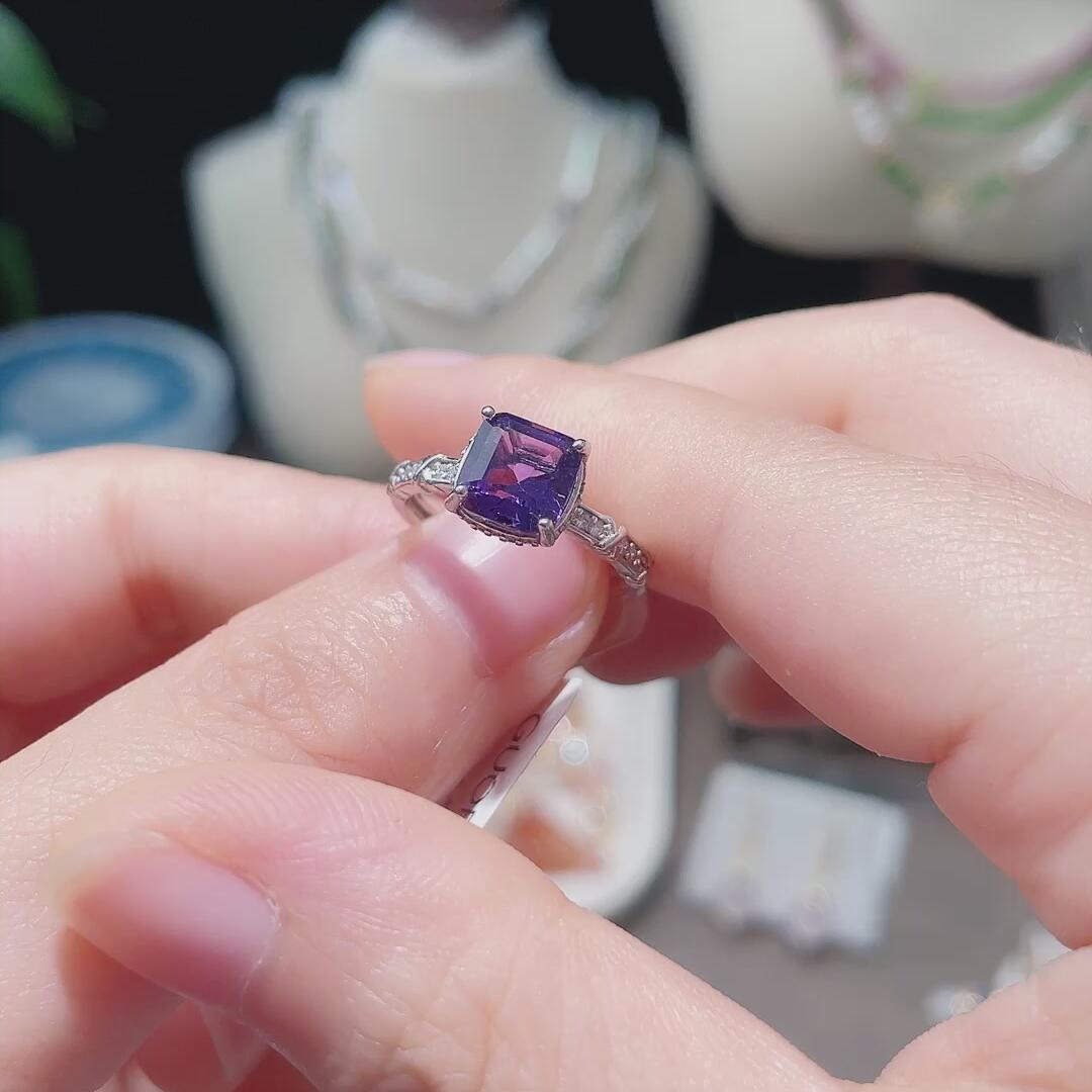 紫水晶戒指S925银