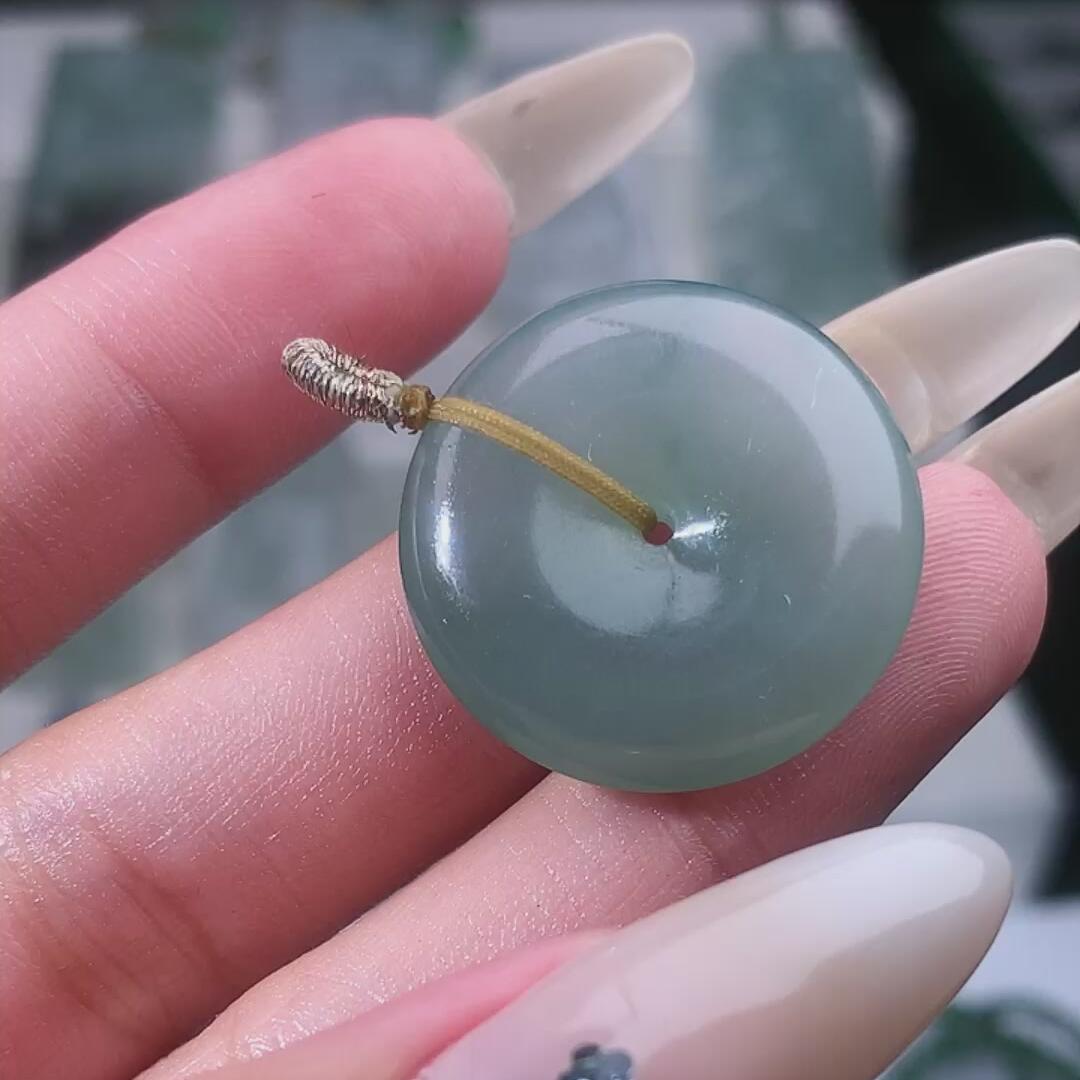 96--翡翠 毛货 平安扣