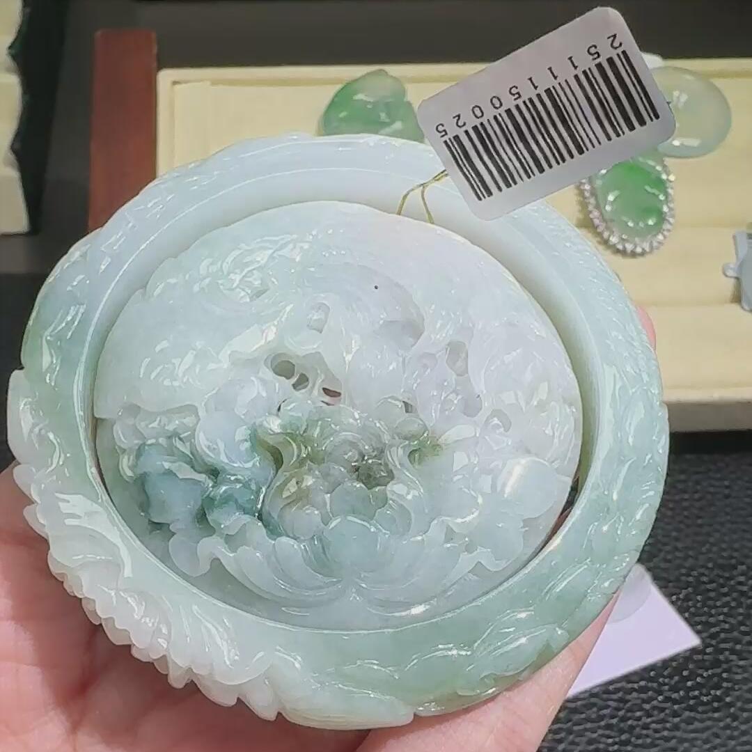 275----杰伦翡翠手镯一套54-55圈