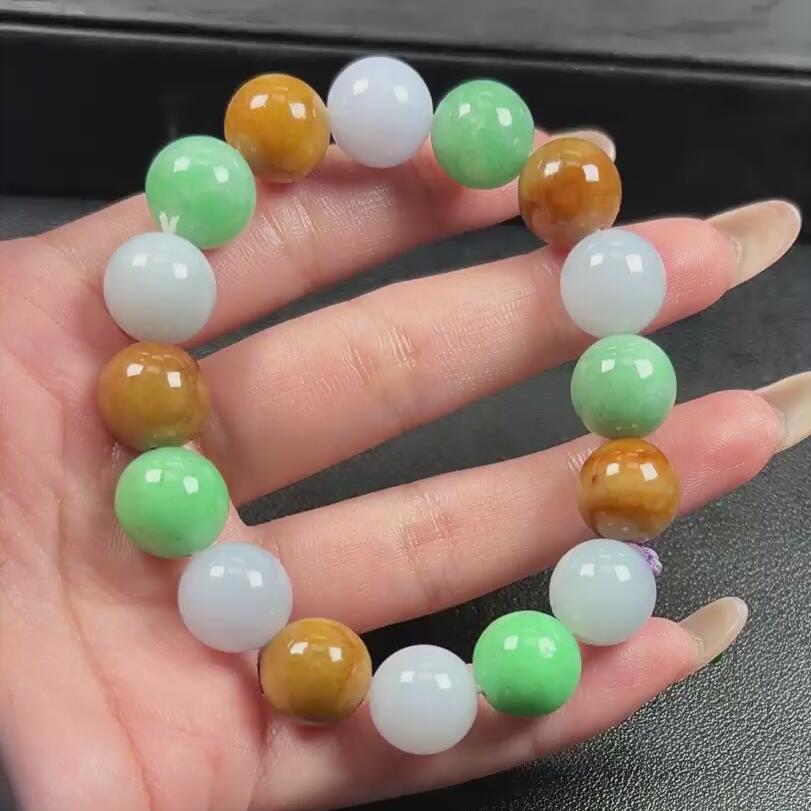 224---雄哥翡翠珠串
