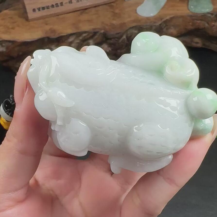 144----高速哥翡翠貔貅手把件