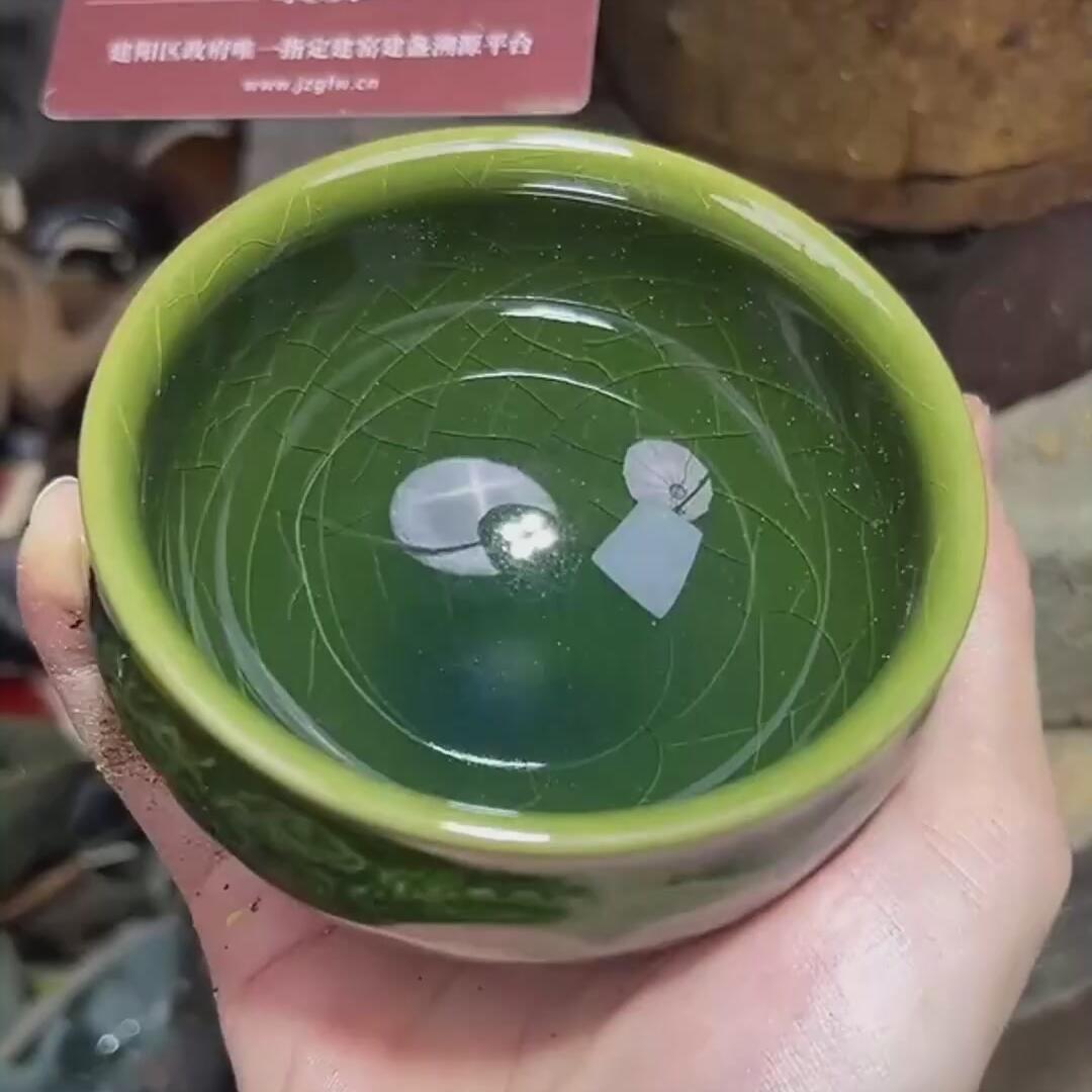 绿龙凤盏