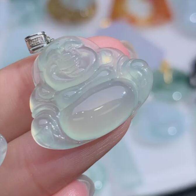 哈轩 翡翠 18k金 挂件1