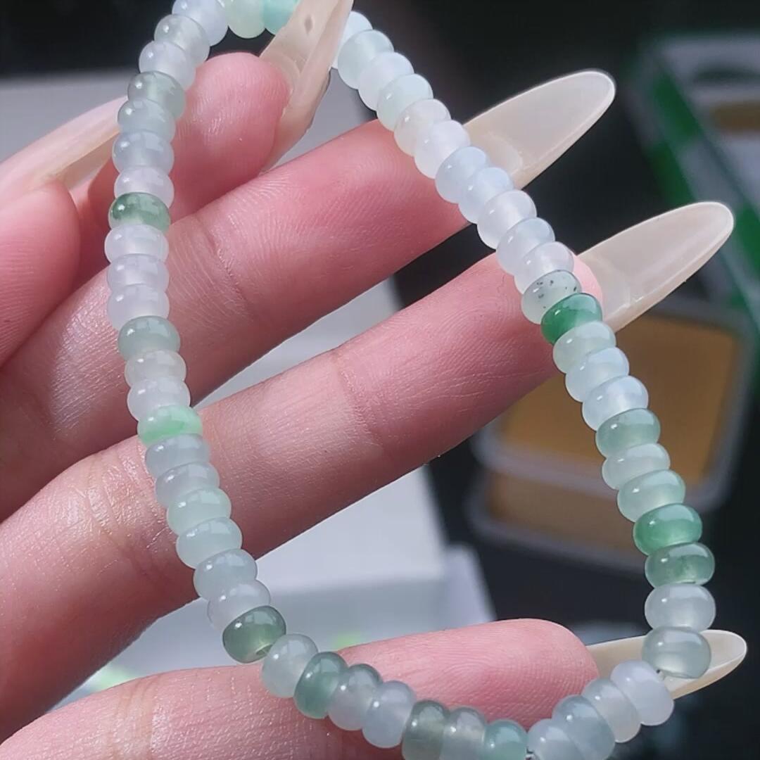 124--翡翠 手串 毛货
