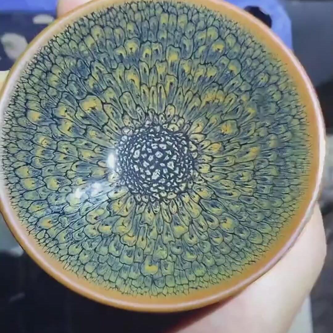 建盏绿鹧鸪盏=D0028