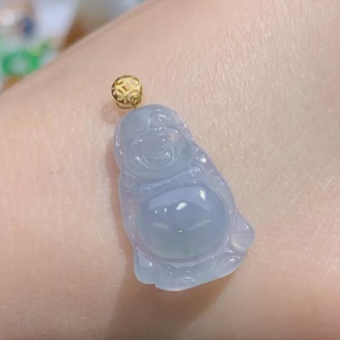 142哈轩 翡翠 18k金 挂件