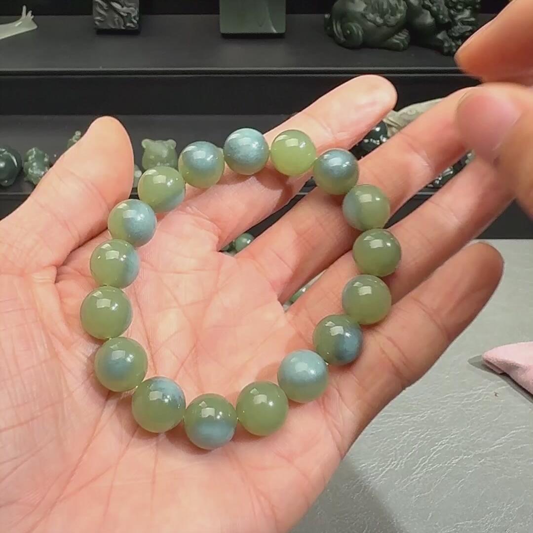 F707和田玉 手串 卡12