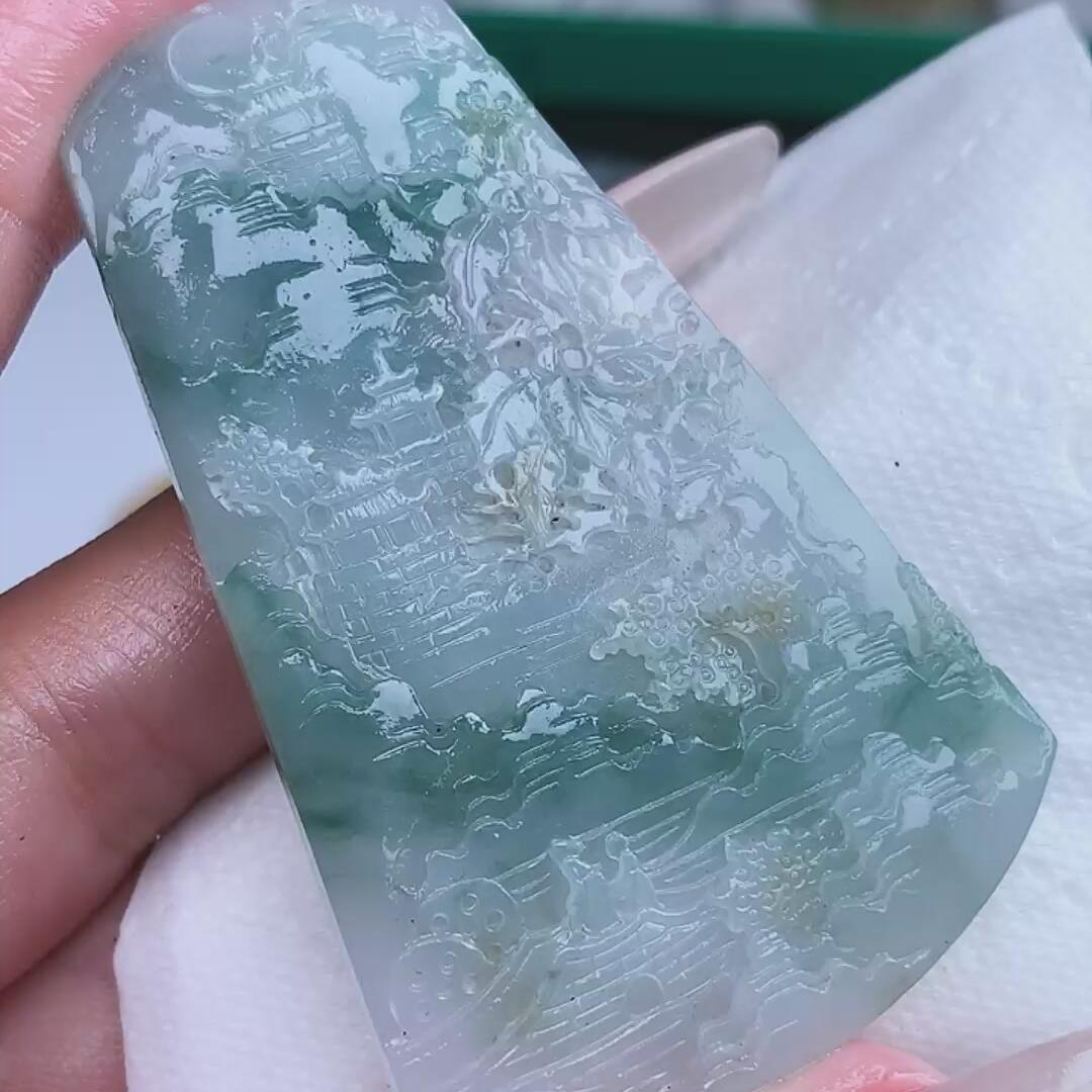 44--翡翠 毛货 山水