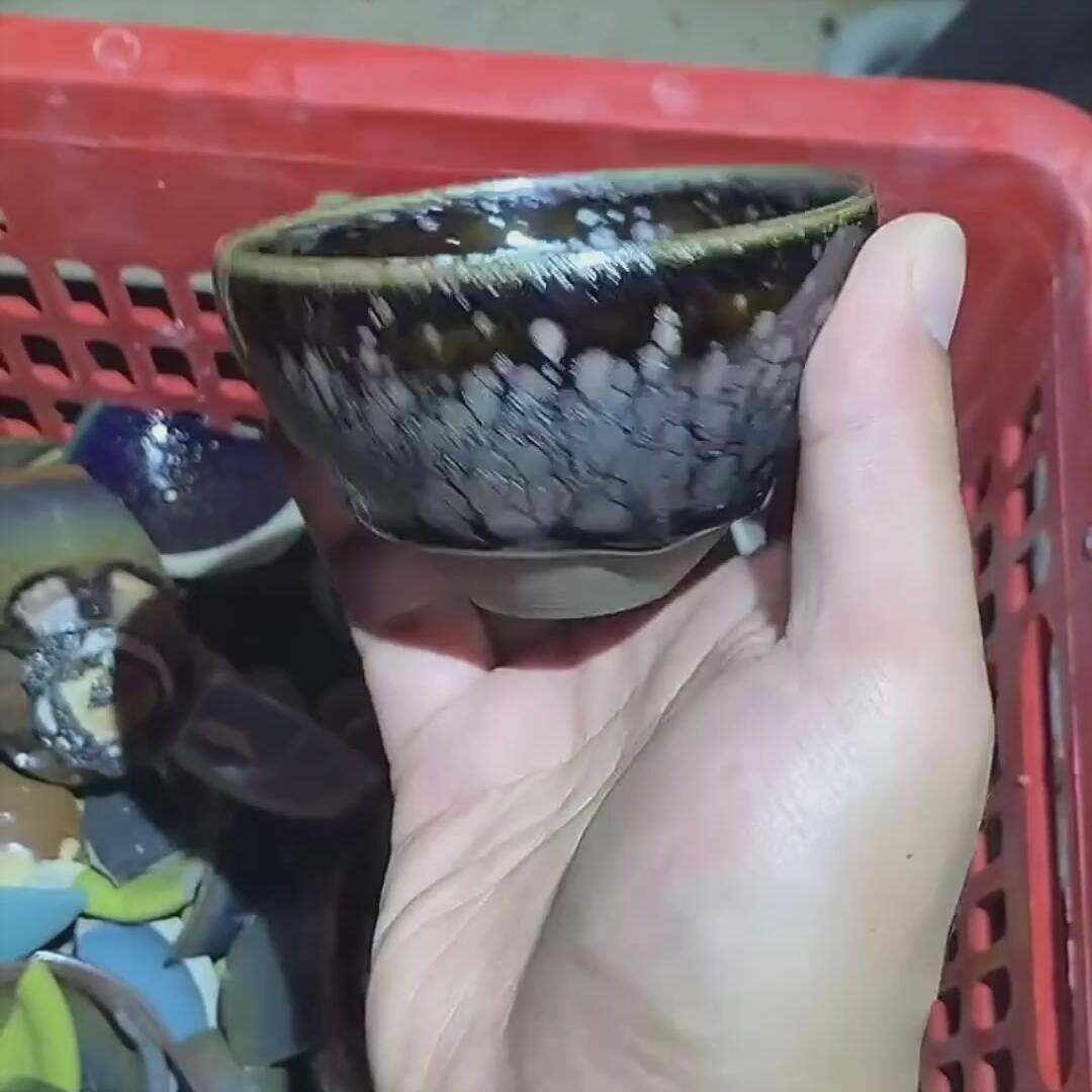 建盏蓝油滴盏=D0003