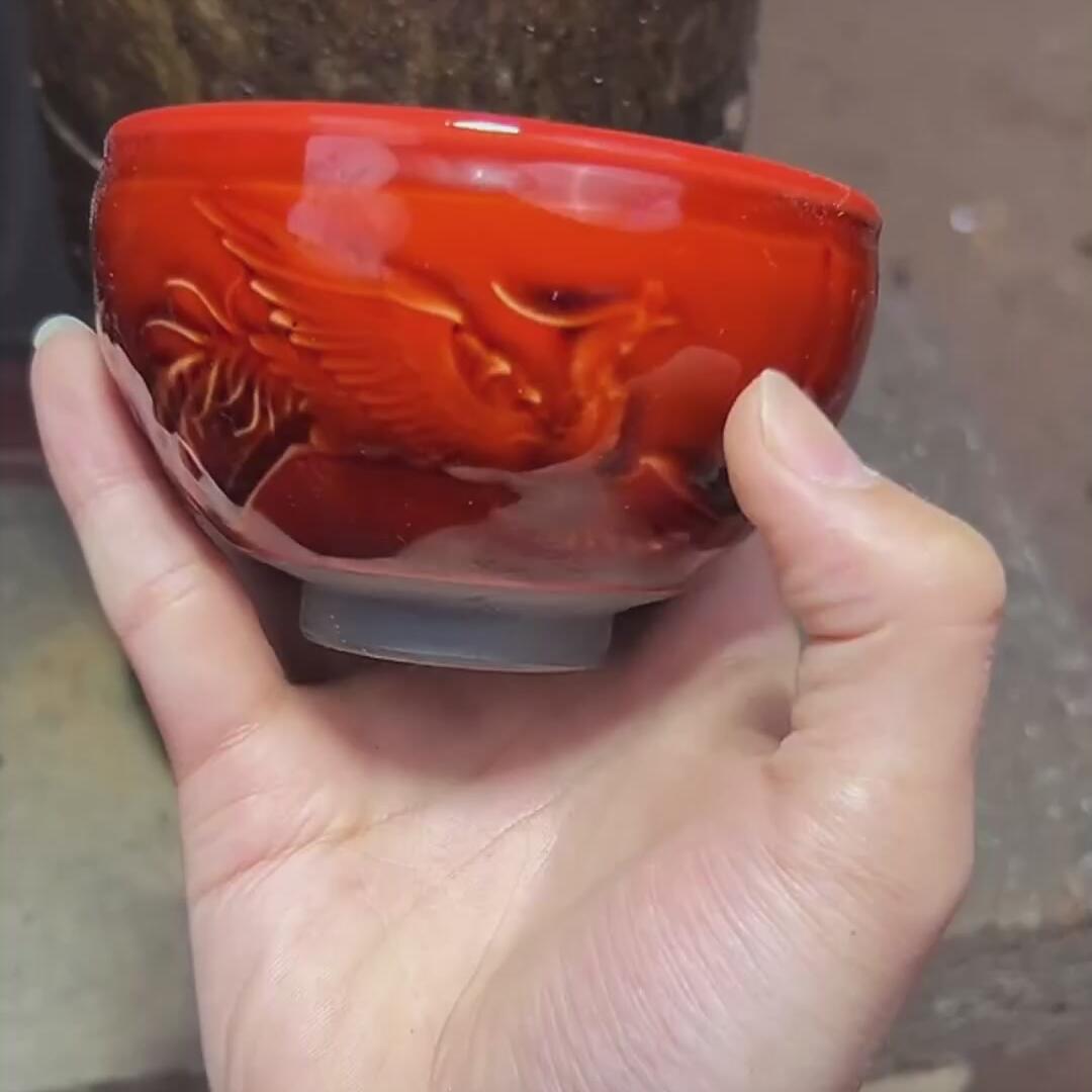 红龙凤盏