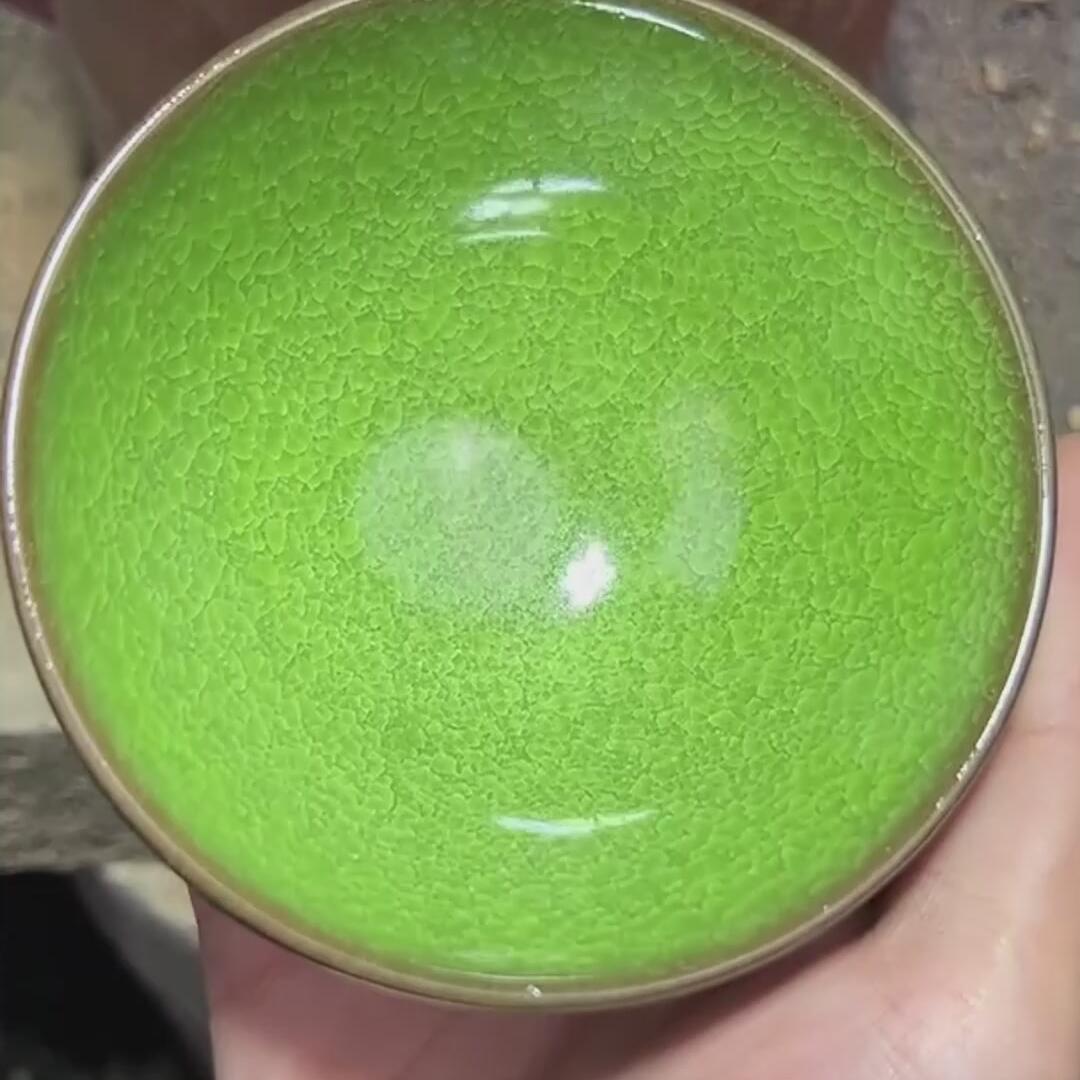 绿冰裂盏