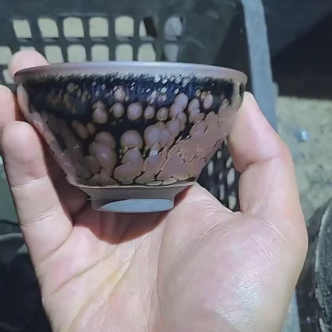 建盏彩金油滴=D0011