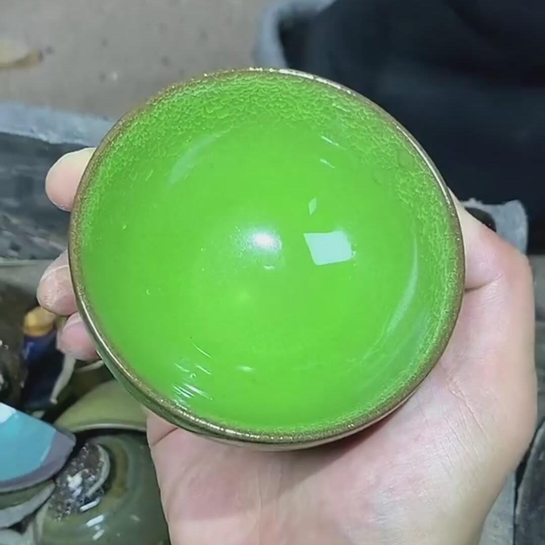 建盏绿冰裂盏=D0051