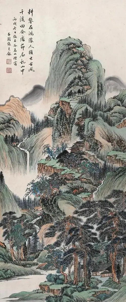 仿清"四王"之一王石谷的画几可乱真