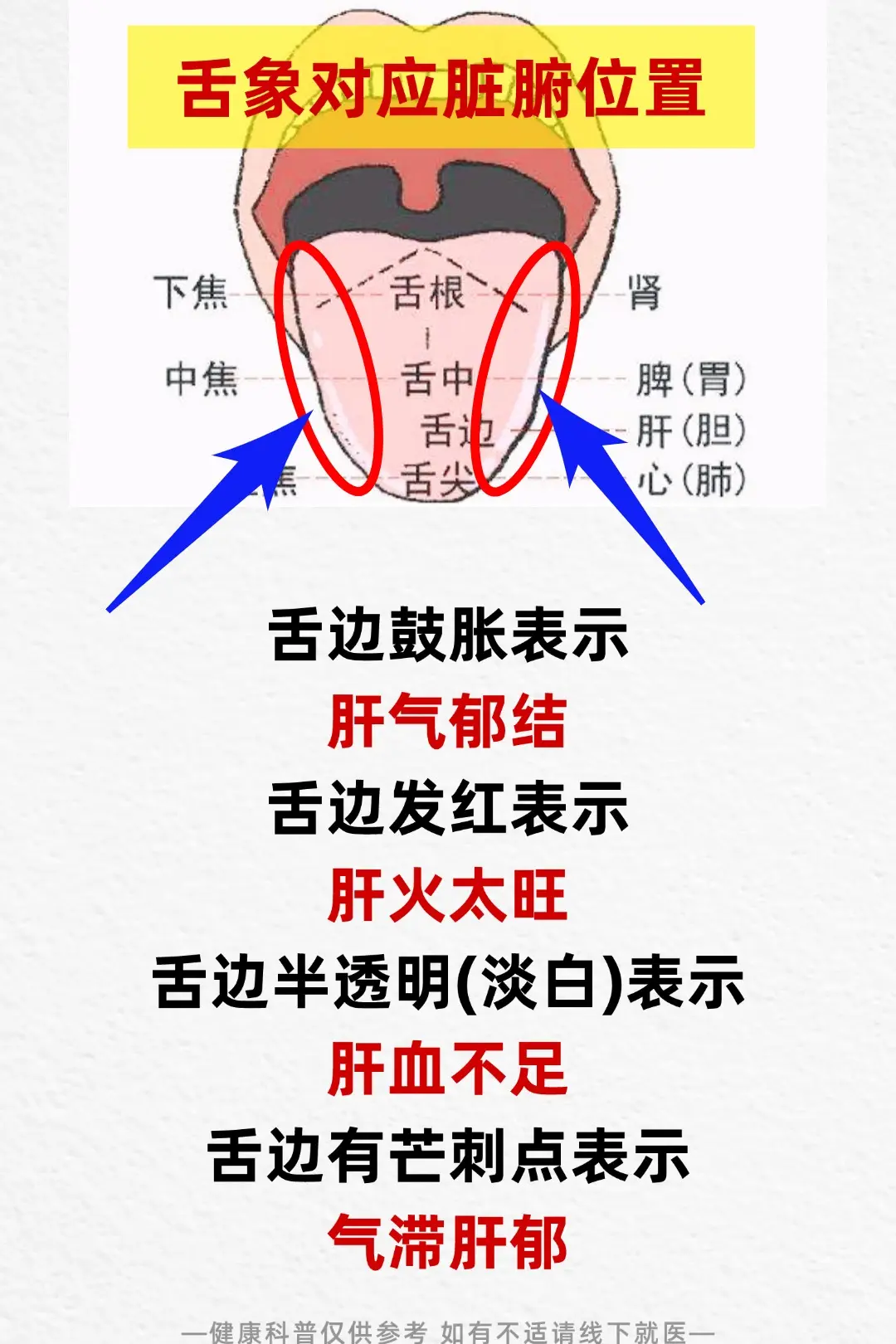 舌象全息图,看看你的是那种?