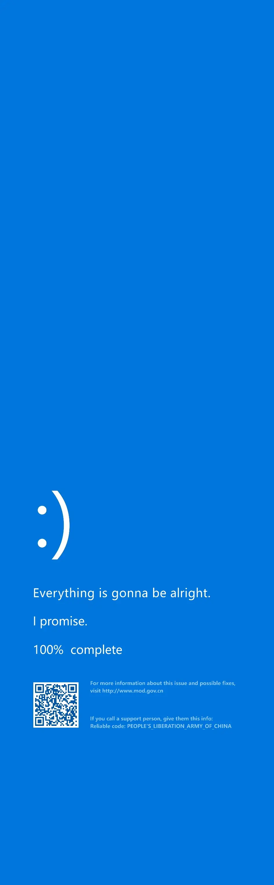 windows蓝屏风格锁屏壁纸