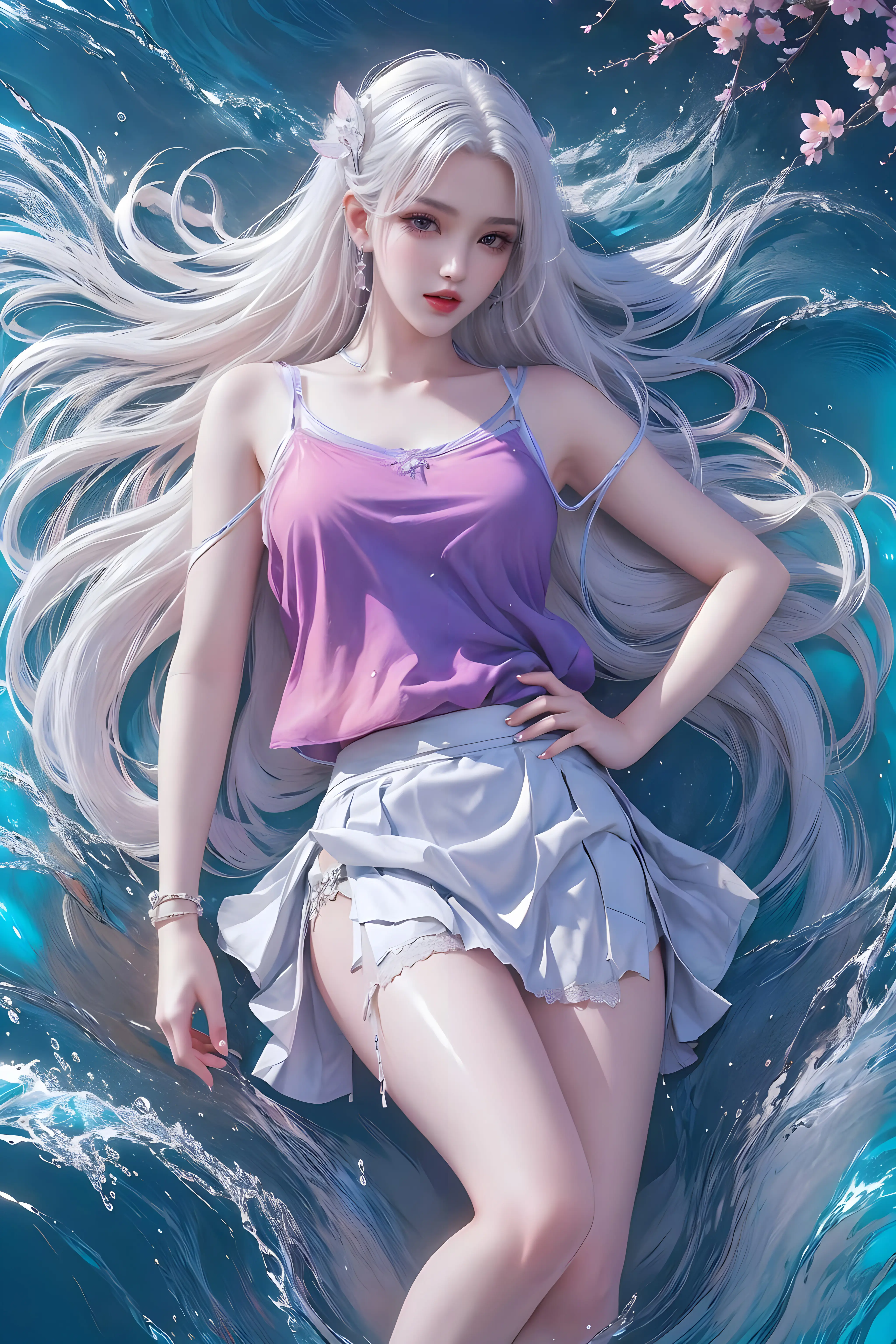 国漫女神ai高清手机壁纸:斗破苍穹小医仙堪比花仙子