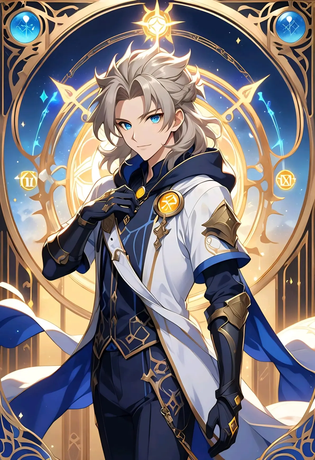 ai绘画,ai画的原神阿贝多的图片.2024年8月23日