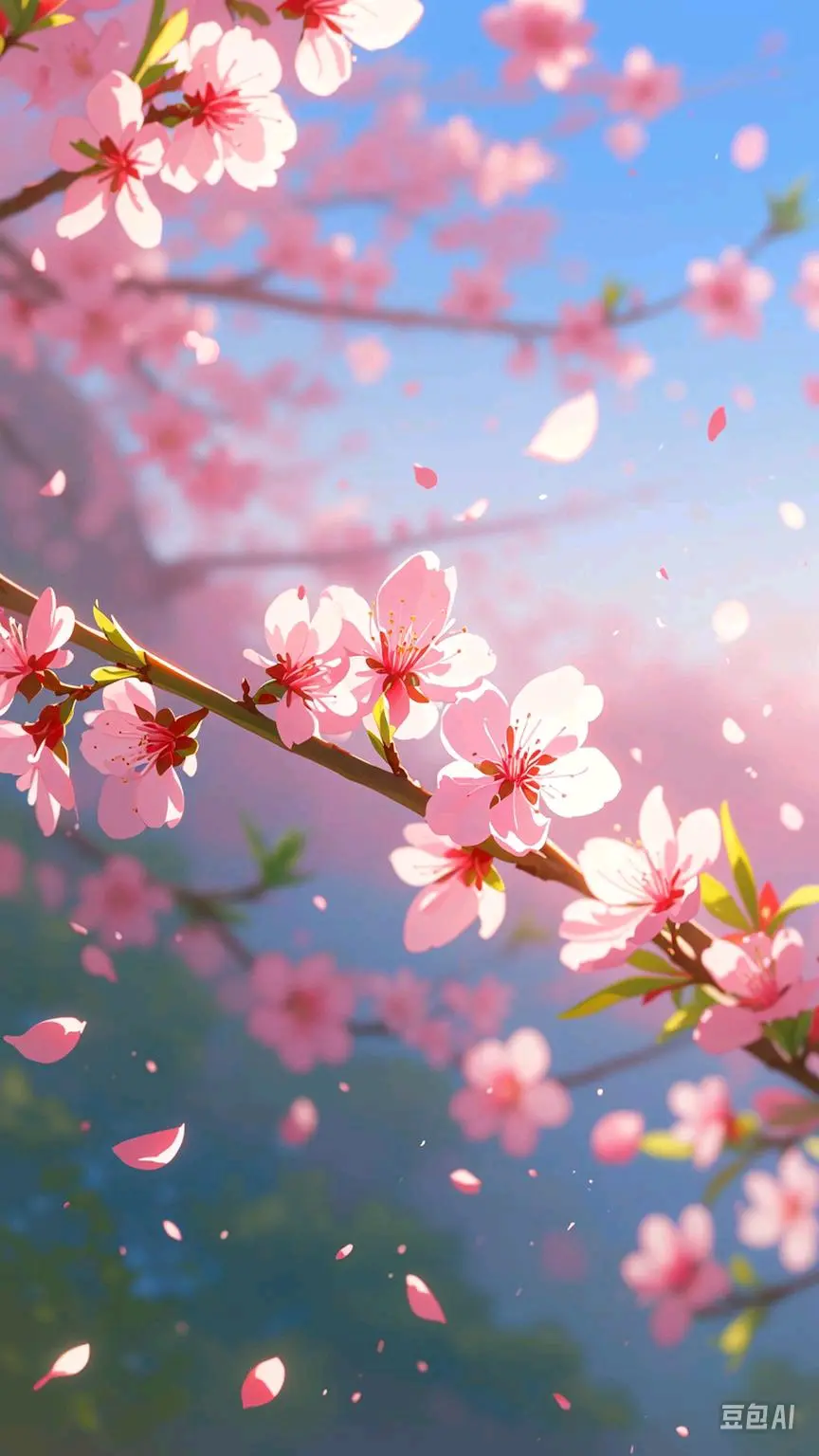 动漫桃花林场景图集