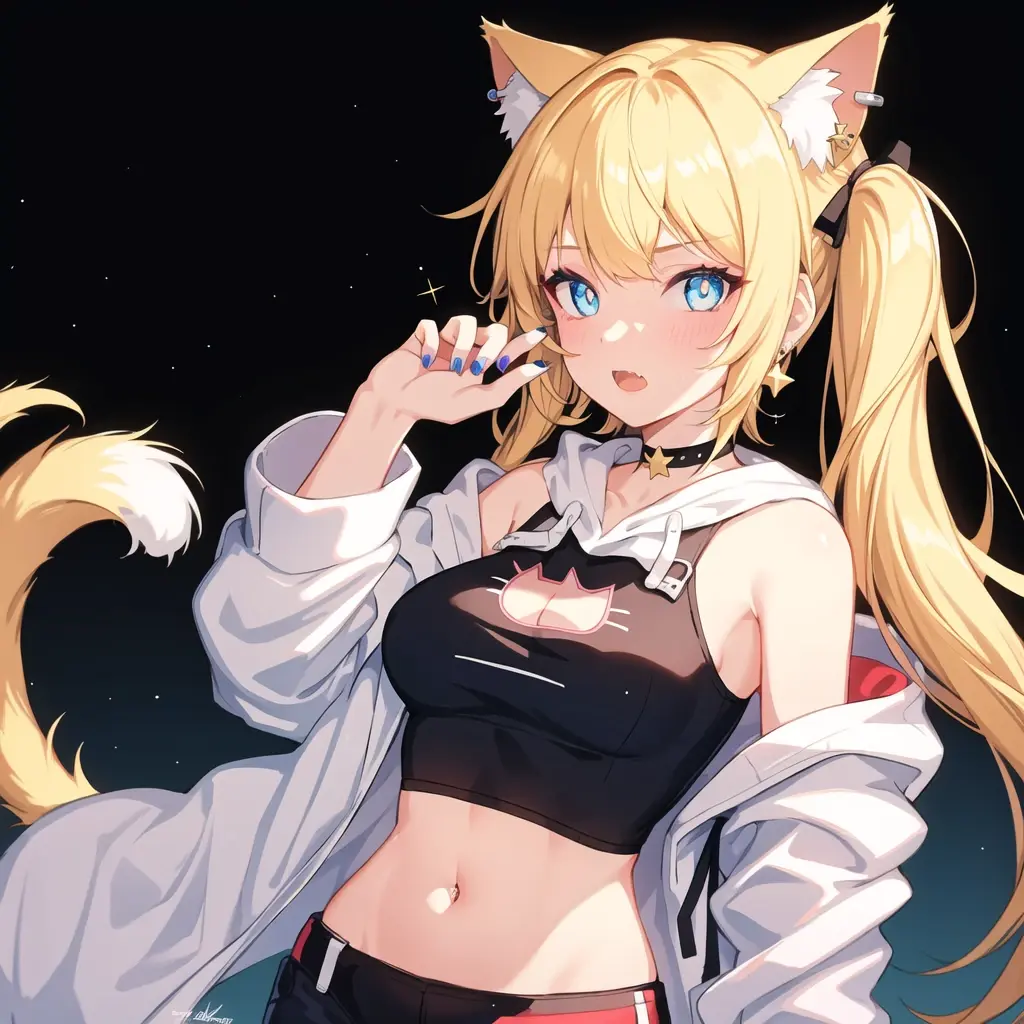 黄毛猫耳(ai图片)