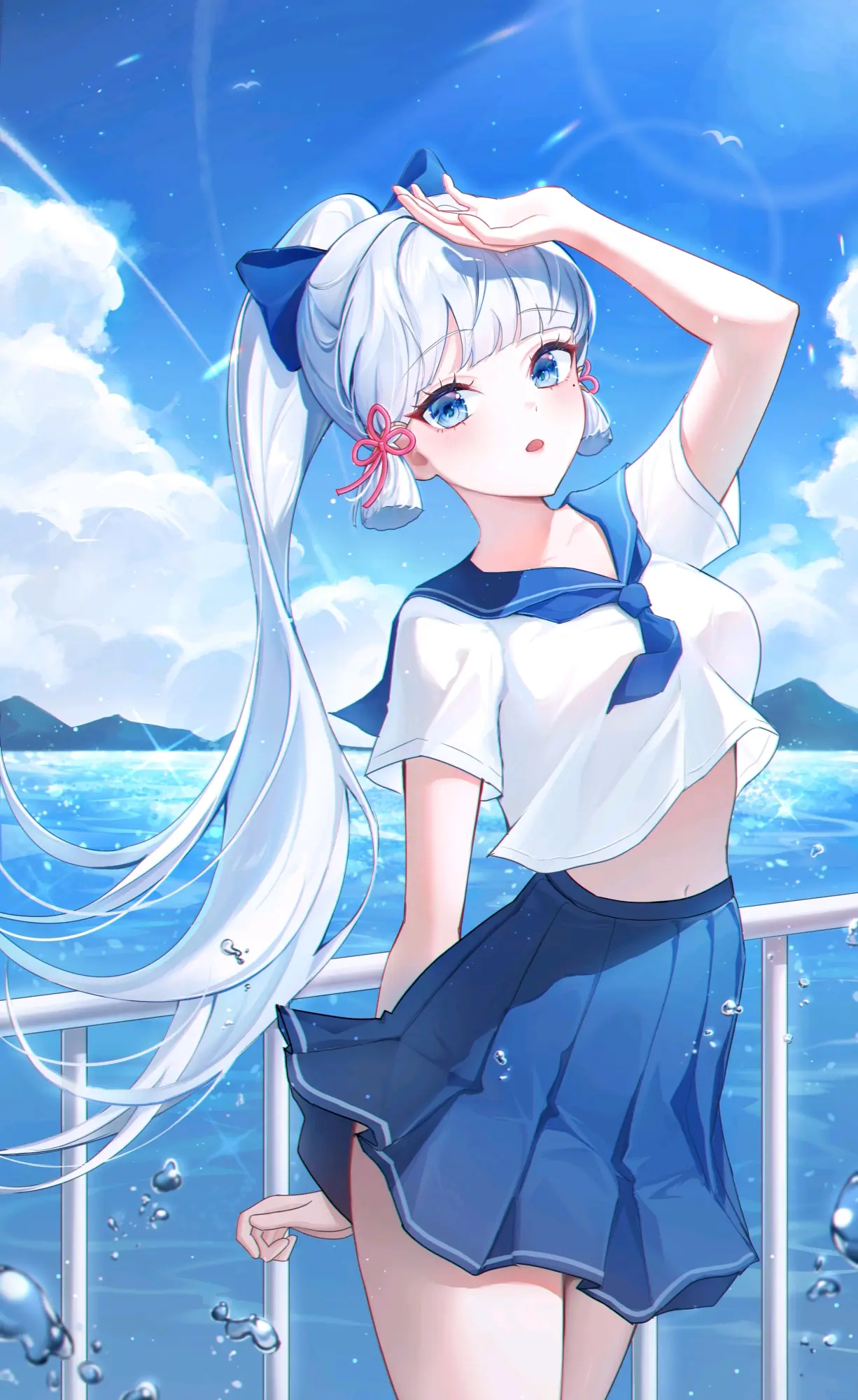 耀眼的清凉感 - 夏季校服女子插画特辑  2024.07.02