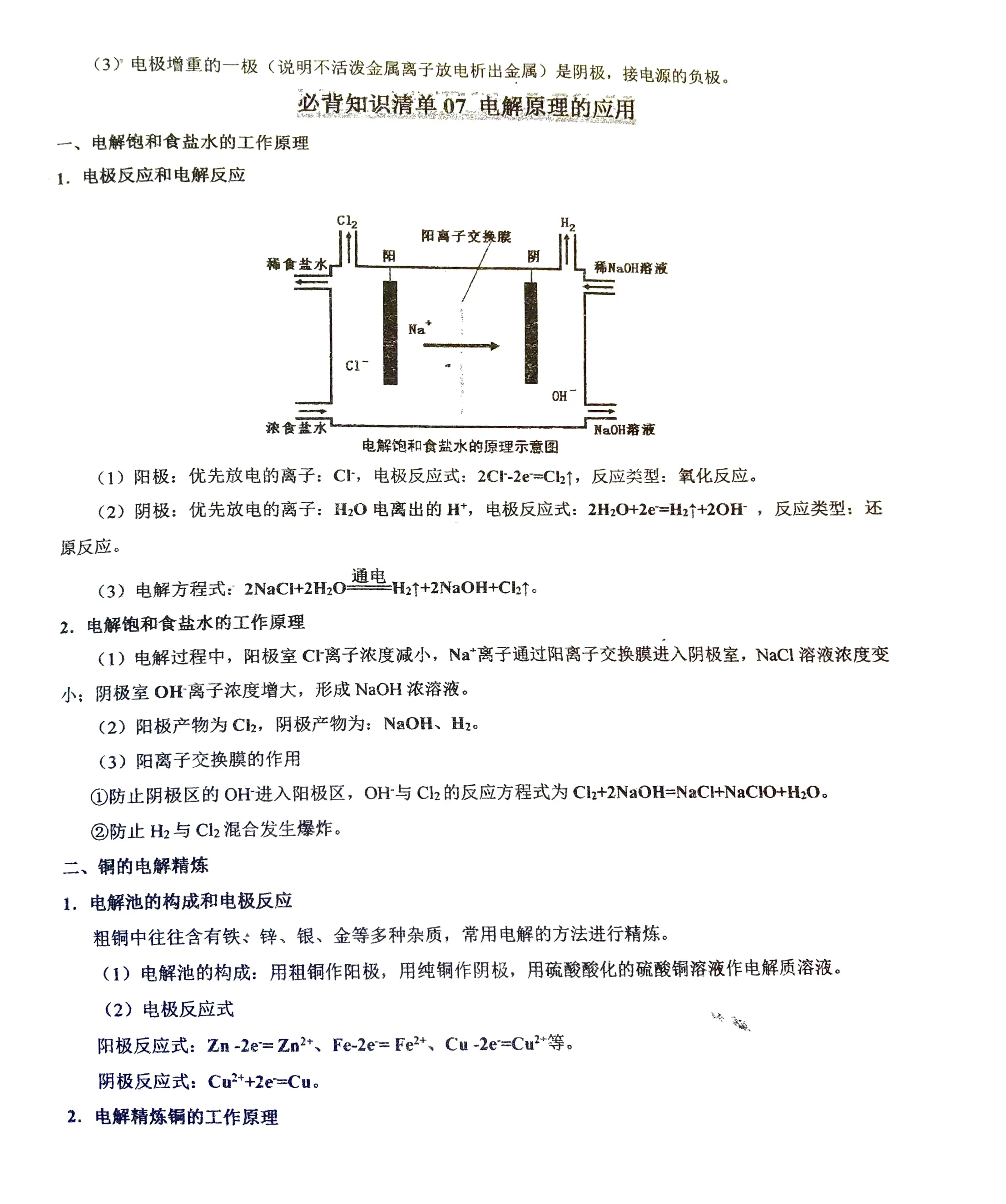 电解饱和食盐水原理图图片