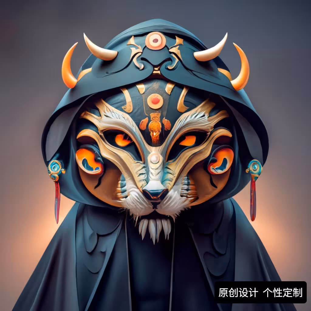 山海经神兽人兽面獓狠面具