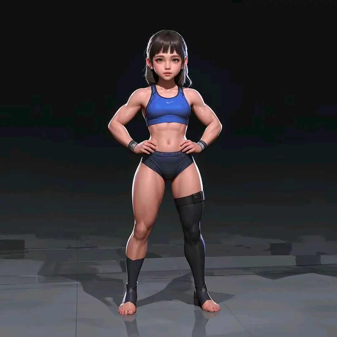 ai生成画(肌肉小女孩)