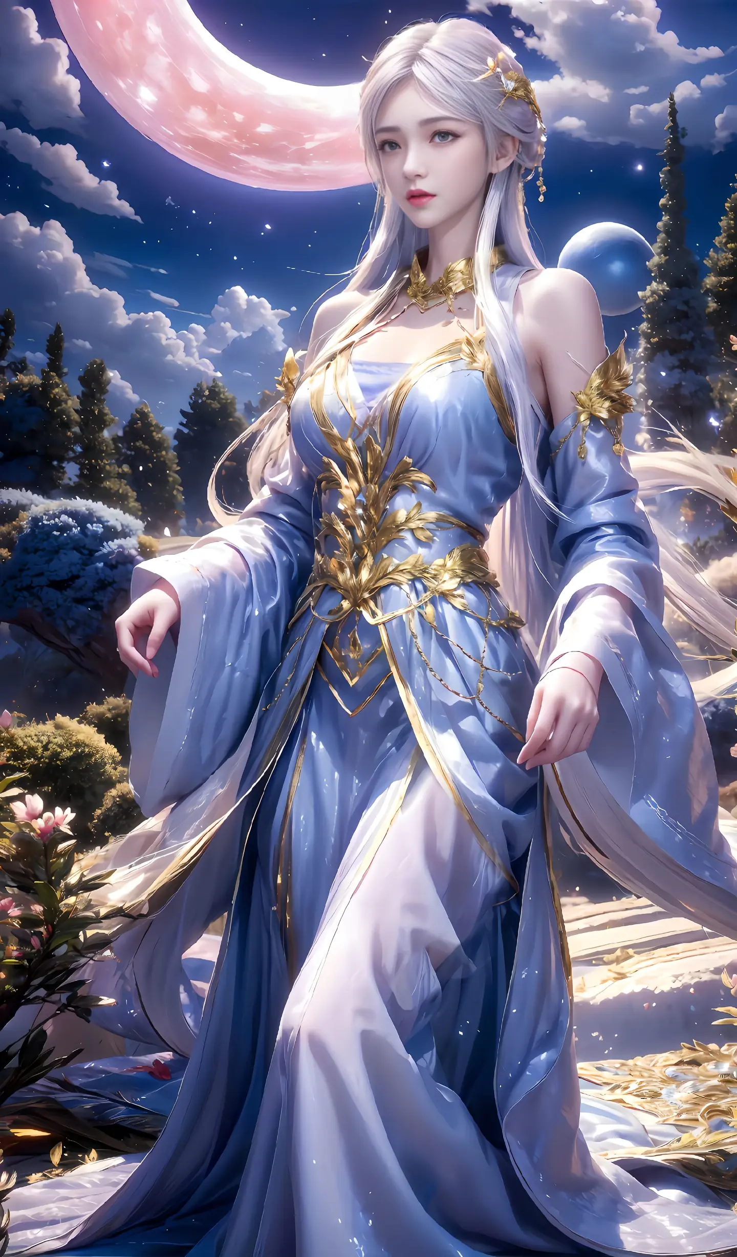 《武庚纪》白龙ai绘画手机壁纸:不愧是天等待十万年的女人
